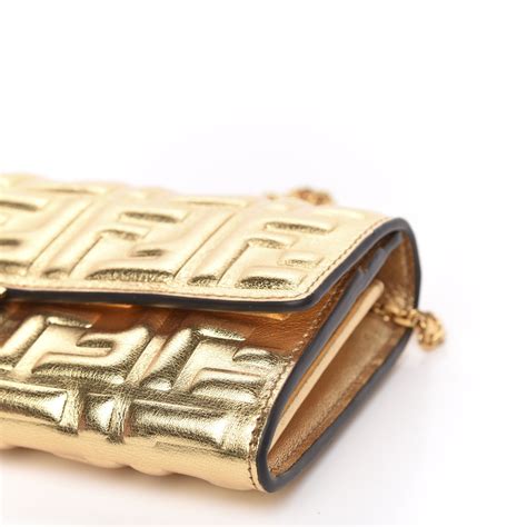 fendi gold wallet|authentic fendi wallet.